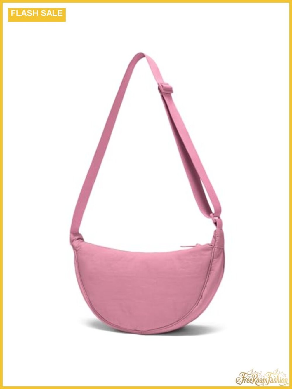 Nylon Crescent Sling Crossbody Bag Small Half-Moon Adjustable Strap
